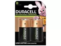 Een Batterij oplaadbaar Duracell 2xD 3000mAh Plus koop je bij Van Leeuwen Boeken- en kantoorartikelen