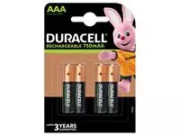 Een Batterij oplaadbaar Duracell 4xAAA 750mAh Plus koop je bij Totaal Kantoor Goeree