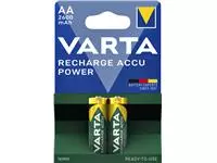 Een Batterij oplaadbaar Varta 2xAA 2600mAh ready2use koop je bij Totaal Kantoor Goeree
