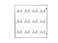 Een Binnenvitrine wand MAULextraslim whiteboard 12xA4 met slot koop je bij BUROPORT BV