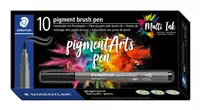 Een Brushpen Staedtler PigmentArts Intens zwart 1.0mm koop je bij Goedkope Kantoorbenodigdheden