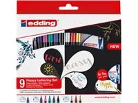 Buy your Brushpen edding 1340 Happy Lettering assorted set of 9 pieces at QuickOffice BV