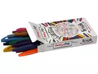 Een Brushpen Pentel SES15C Sign Artist standaardkleuren assorti doos à 12 stuks koop je bij EconOffice