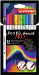 Een Brushstift STABILO Pen 568/12 Arty assorti etui à 12 stuks koop je bij NiceSupplies.nl