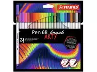Een Brushstift STABILO Pen 568/24 Arty assorti set à 24 stuks koop je bij Van Leeuwen Boeken- en kantoorartikelen