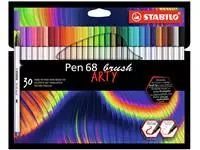 Een Brushstift STABILO Pen 568/30 Arty assorti set à 30 stuks koop je bij KantoorProfi België BV