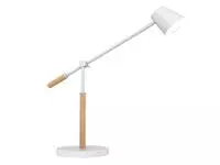 Een Bureaulamp Unilux Vicky led hout wit koop je bij Goedkope Kantoorbenodigdheden