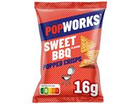 Een Chips Popworks Sweet BBQ 16gr koop je bij Van Leeuwen Boeken- en kantoorartikelen