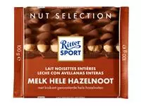 Een Chocolade Ritter Sport melk-hele hazelnoot 100gr koop je bij Alles voor uw kantoor