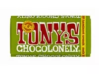 Een Chocolade Tony&#39;s Chocolonely melk hazelnoot crunch reep 180gr koop je bij Van Leeuwen Boeken- en kantoorartikelen