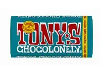 Chocolade Tony&#39;s Chocolonely melk pennywafel reep 180gr