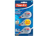 Correctieroller Tipp-ex mini pocket mouse 5mmx6m blister 2+1 gratis