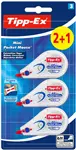 Correctieroller Tipp-ex mini pocket mouse 5mmx6m blister 2+1 gratis