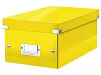 Een DVD-box Leitz WOW Click&amp;Store 206 x 147 x 352 mm geel koop je bij Van Leeuwen Boeken- en kantoorartikelen