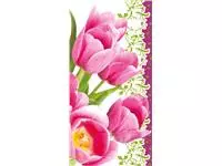 Een Diamondpainting Crystal Art Kaart roze tulpen 11x22cm koop je bij Kantoorvakhandel van der Heijde