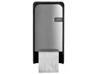 Een Toiletpapierdispenser QuartzLine Q1 doprol duo zilver 441091 koop je bij Totaal Kantoor Goeree