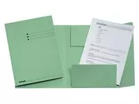 Een Dossiermap Esselte A4 3 kleppen manilla 275gr groen koop je bij Kantoorvakhandel van der Heijde