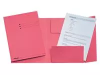 Dossiermap Esselte folio 3 kleppen manilla 275gr roze