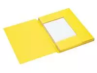 Een Dossiermap Secolor A4 3 kleppen 225gr geel koop je bij Van Leeuwen Boeken- en kantoorartikelen