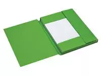 Een Dossiermap Secolor A4 3 kleppen 225gr groen koop je bij Van Leeuwen Boeken- en kantoorartikelen