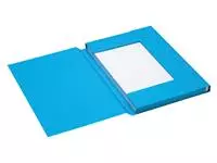 Een Dossiermap Secolor folio 3 kleppen 225gr blauw koop je bij MV Kantoortechniek B.V.