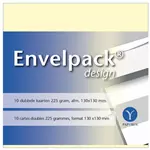 Een Dubbele kaart Papyrus Envelpack Design vierkant 130x130mm ivoor 894460 koop je bij Van Hoye Kantoor BV