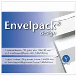 Een Dubbele kaart Papyrus Envelpack Design vierkant 140x140mm wit 894446 koop je bij NiceSupplies.nl