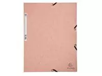 Een Elastomap Exacompta Aquarel A4 3 kleppen 400gr glanskarton roze koop je bij EconOffice