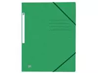 Een Elastomap Oxford Top File+ A4 3 kleppen 390gr groen koop je bij EconOffice