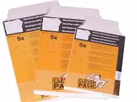 Envelop CleverPack karton A5 176x250mm wit pak à 5 stuks