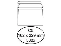 Envelop Hermes bank C5 162x229mm zelfklevend wit doos à 500 stuks
