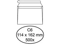 Een Envelop Hermes bank C6 114x162mm zelfklevend wit doos à 500 stuks koop je bij Van Hoye Kantoor BV