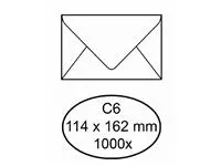 Een Envelop IEZZY bank C6 114x162mm gegomd wit koop je bij Van Hoye Kantoor BV