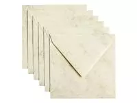 Een Envelop Papicolor 140x140mm marble ivoor koop je bij Goedkope Kantoorbenodigdheden