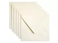 Een Envelop Papicolor 140x140mm metallic ivoor koop je bij Van Leeuwen Boeken- en kantoorartikelen