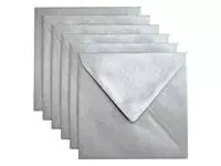 Een Envelop Papicolor 140x140mm metallic zilver koop je bij Totaal Kantoor Goeree