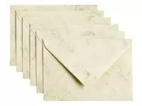 Een Envelop Papicolor C6 114x162mm marble ivoor koop je bij Van Leeuwen Boeken- en kantoorartikelen