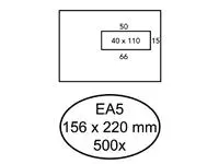 Een Envelop Quantore 156x220mm venster 4x11cm rechts 500stuks koop je bij MV Kantoortechniek B.V.