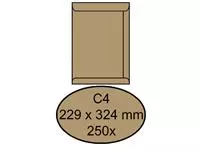 Een Envelop Quantore akte C4 229x324mm bruinkraft 250stuks koop je bij Van Leeuwen Boeken- en kantoorartikelen