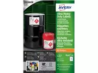 Een Etiket Avery B3427-50 105x74mm polyethyleen wit 400stuks koop je bij Kantoorvakhandel van der Heijde
