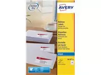 Een Etiket Avery J8159-25 63.5x33.9mm wit 600stuks koop je bij Kantoorvakhandel van der Heijde