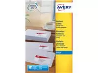 Een Etiket Avery J8163-100 99.1x38.1mm wit 1400stuks koop je bij Goedkope Kantoorbenodigdheden