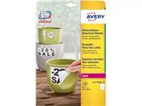 Een Etiket Avery L4775REV-20 210x297mm wit 20stuks koop je bij Kantoorvakhandel van der Heijde