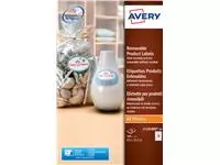 Etiket Avery L7101REV-20 63.5x42.3mm afneembaar mat wit 360stuks