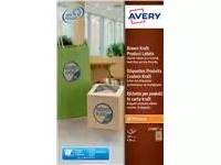 Een Etiket Avery L7106-20 60mm bruin 240stuks koop je bij EconOffice