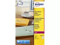 Een Etiket Avery L7562-25 99.1x33.9mm transparant 400stuks koop je bij Kantoorvakhandel van der Heijde