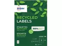 Een Etiket Avery LR7165-100 99.1x67.7mm recycled wit 800stuks koop je bij Van Hoye Kantoor BV