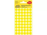 Een Etiket Avery Zweckform 3144 rond 12mm geel 270stuks koop je bij EconOffice