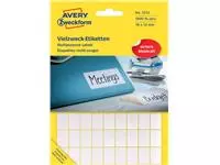 Een Etiket Avery Zweckform 3312 18x12mm wit 1800stuks koop je bij KantoorProfi België BV
