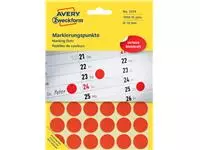 Een Etiket Avery Zweckform 3374 rond 18mm 1056stuks rood koop je bij Totaal Kantoor Goeree